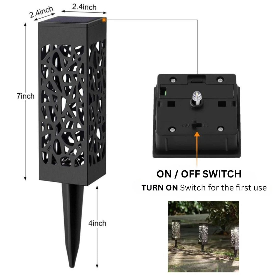 Solar Stake Lights – 4-Pack, Waterproof, Outdoor LED