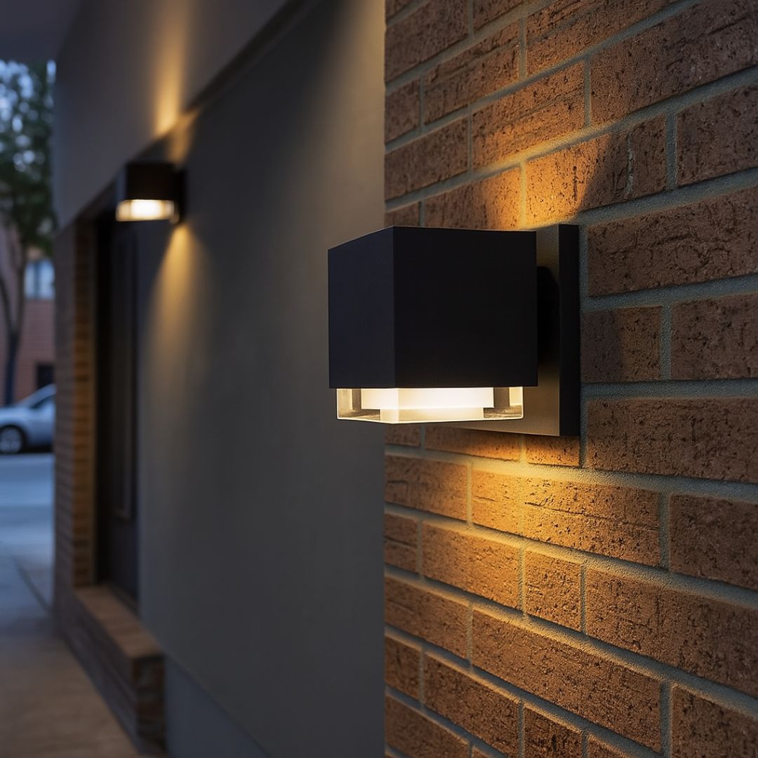 Outdoor Wall Sconce with LED Illumination and Acrylic Design - Modern Exterior Wall Light