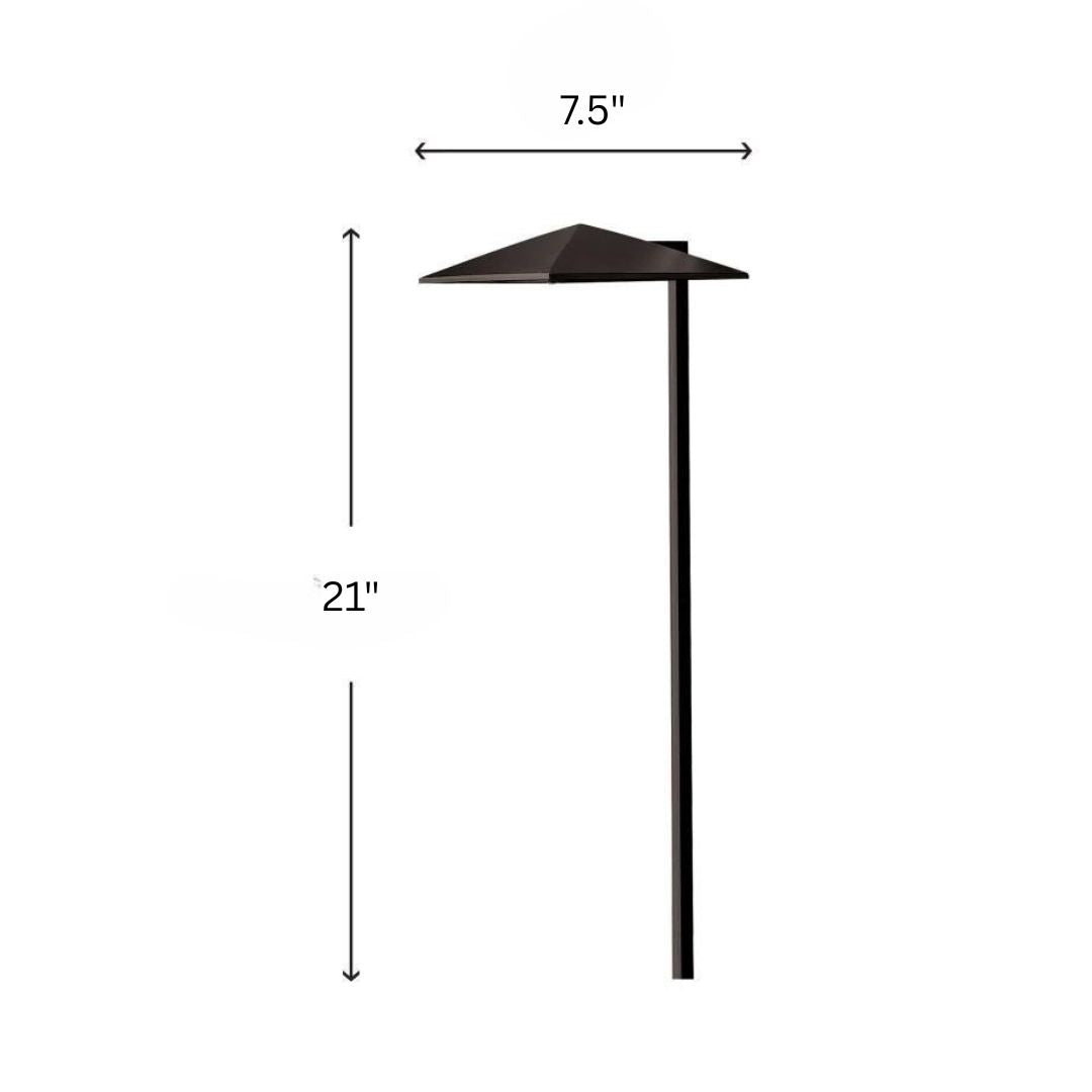 Outdoor LED Path Light Aluminum 12V 150 Lumens Satin Black