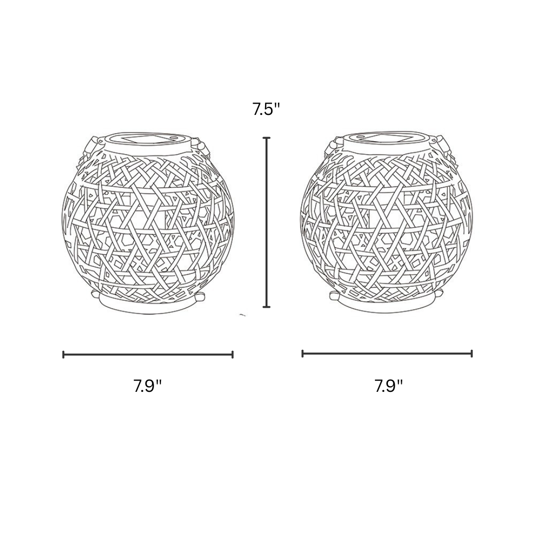 LED Solar Lantern Ball with Flame Effect for Outdoor Use