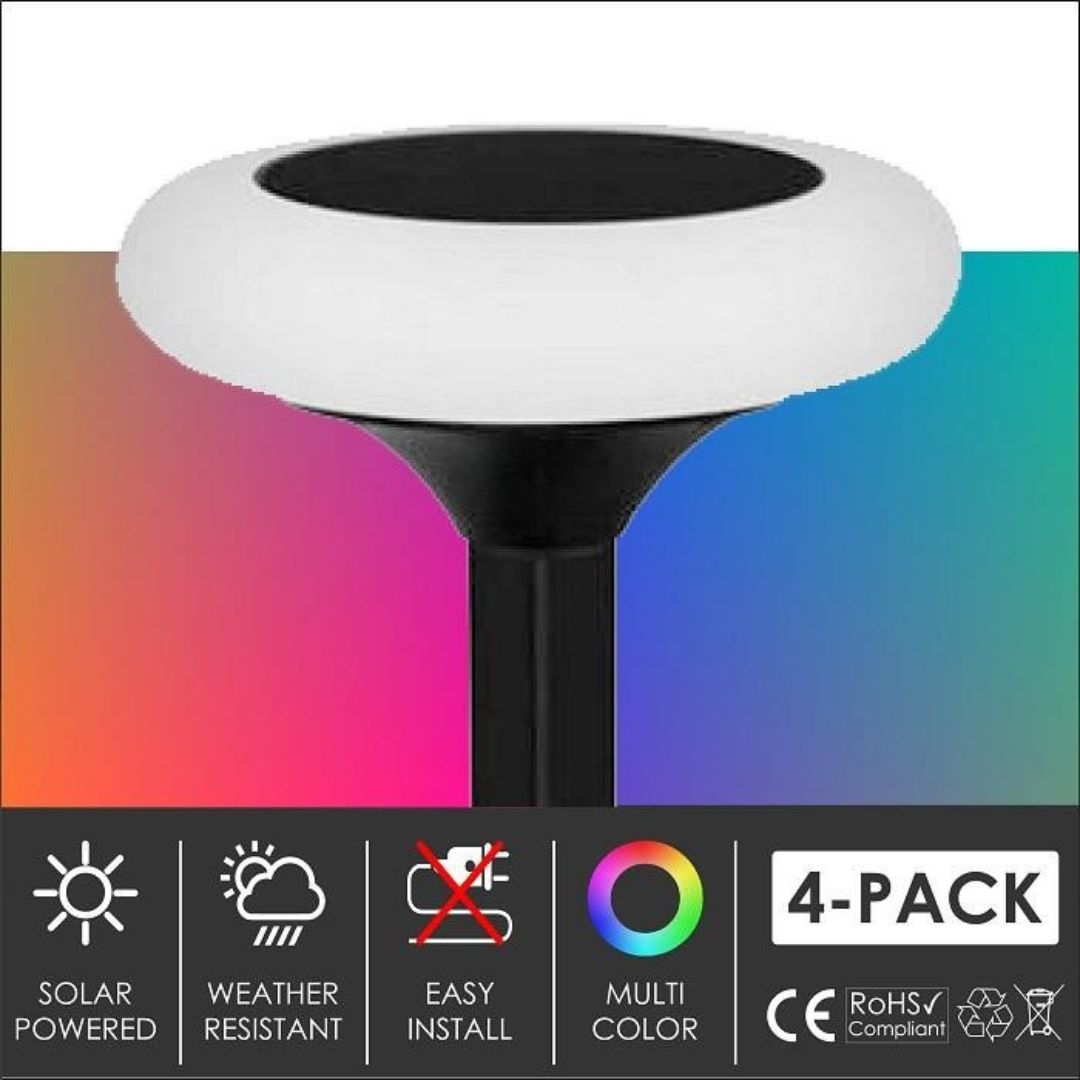 Multicolor Solar Garden Lights with Dusk to Dawn – 5 Modes Outdoor Lighting