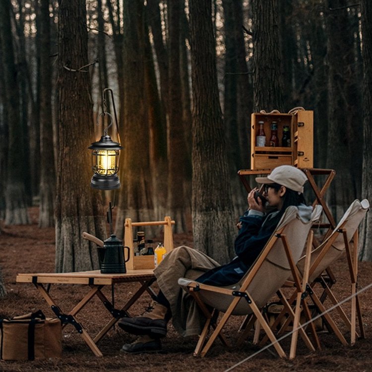 LED Camping Lantern – Rechargeable, Dimmable, Magnetic Hook