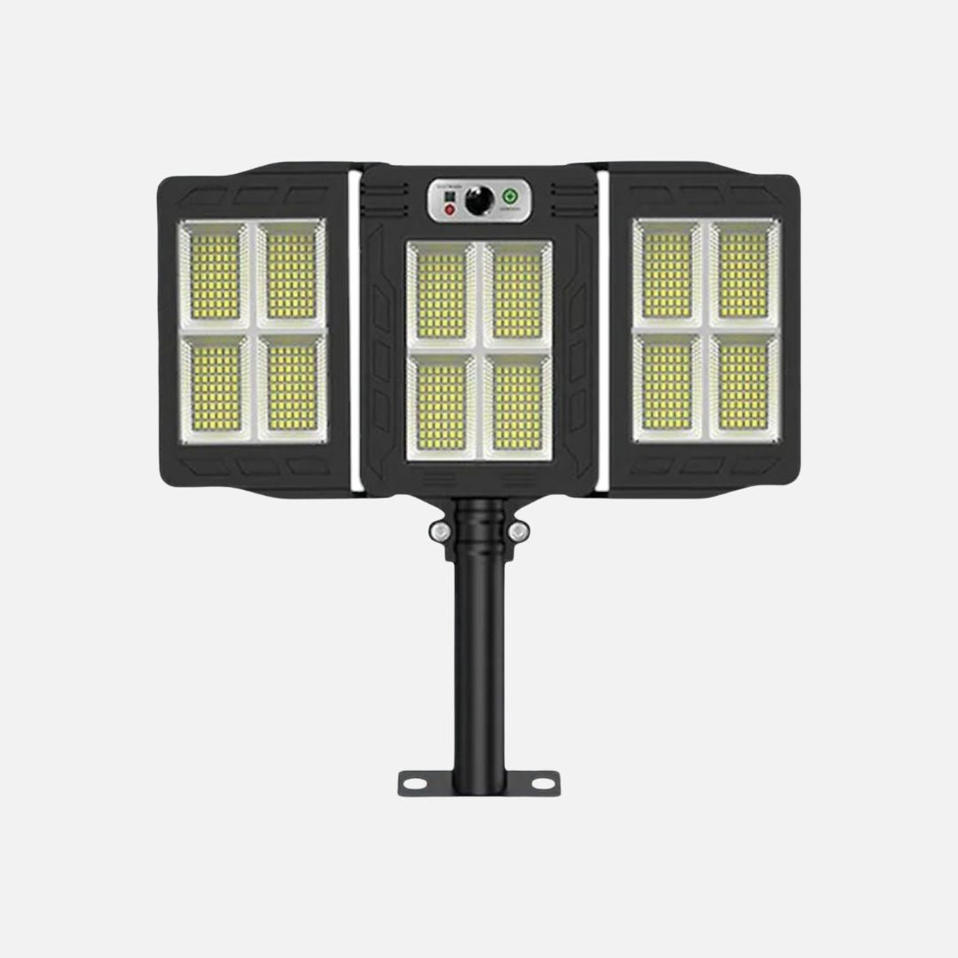 Solar Street Light with 3 Adjustable Heads and Motion Sensor - 800 Lumens