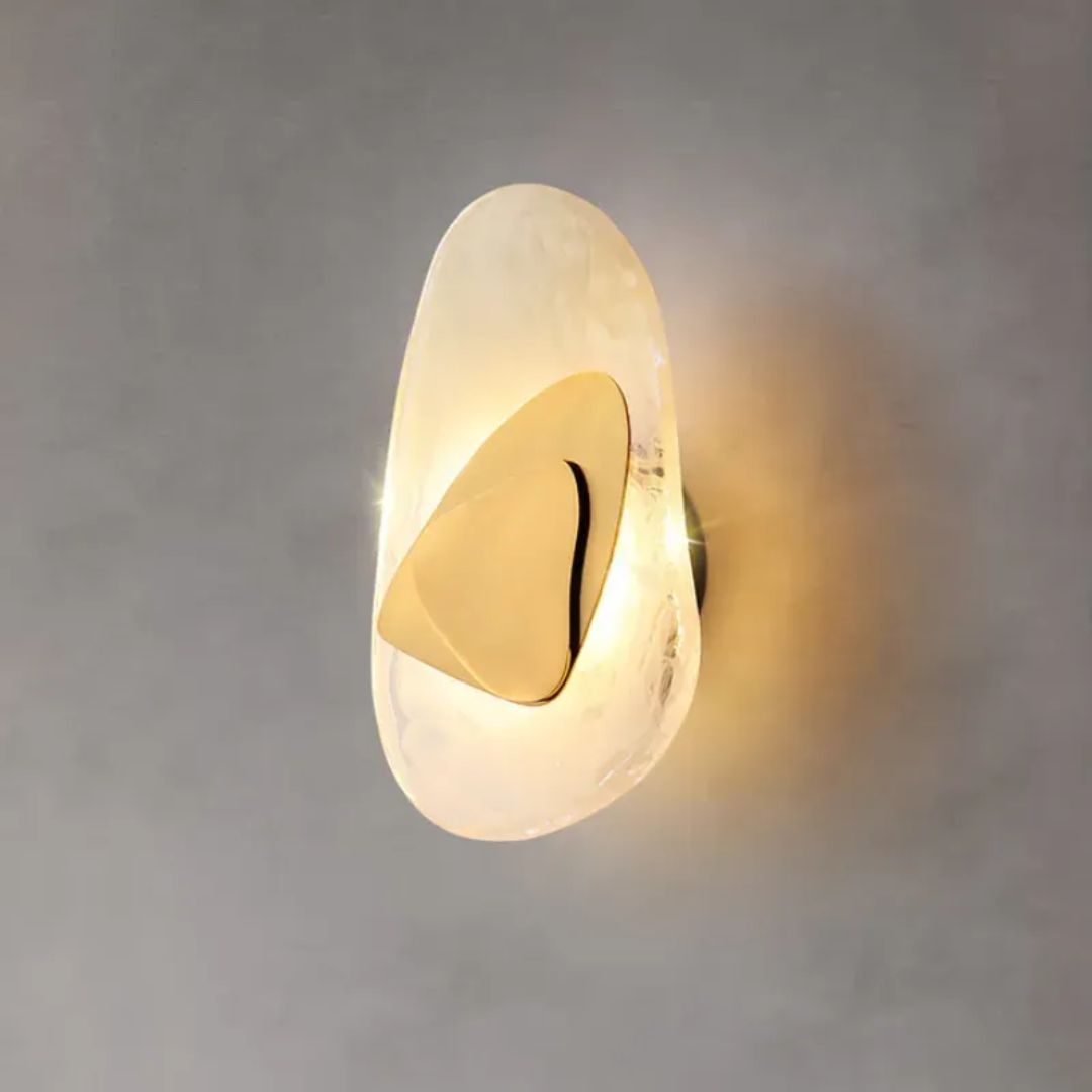 Sculptural Wall Light Glass and Metal 3000K Warm White