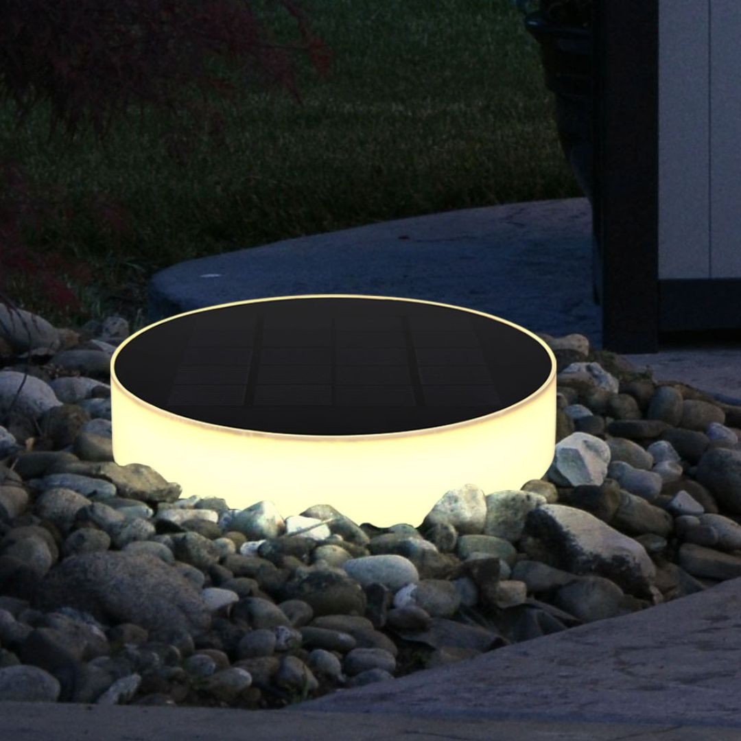 Solar LED Garden Light with Spike Black Outdoor Lamp
