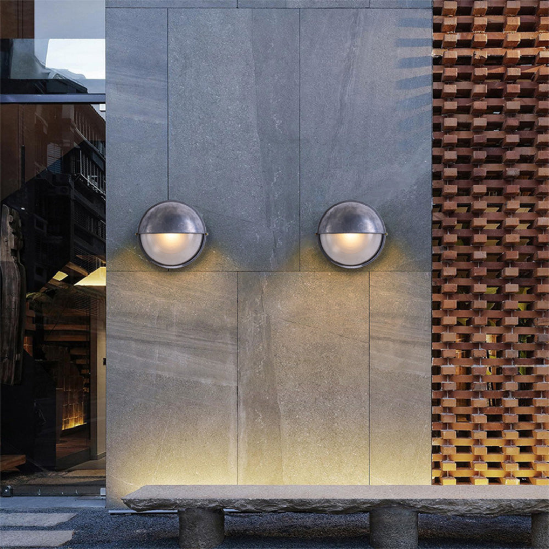 Modern Waterproof Outdoor Wall Sconce - Sleek Aluminum and Glass Design