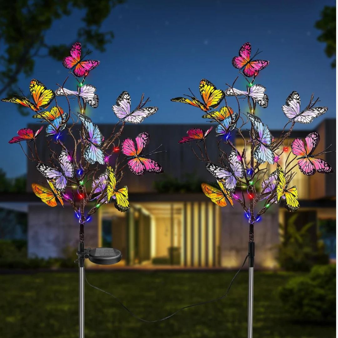 Solar Butterfly Garden Lights – Colorful LED Outdoor Solar Lights for Decor