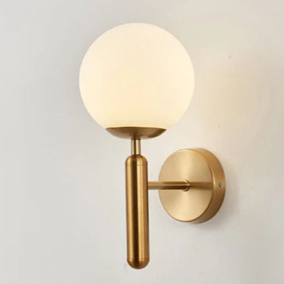 Modern Glass Ball Wall Sconce - Elegant Metal Wall Lamp for Home Décor