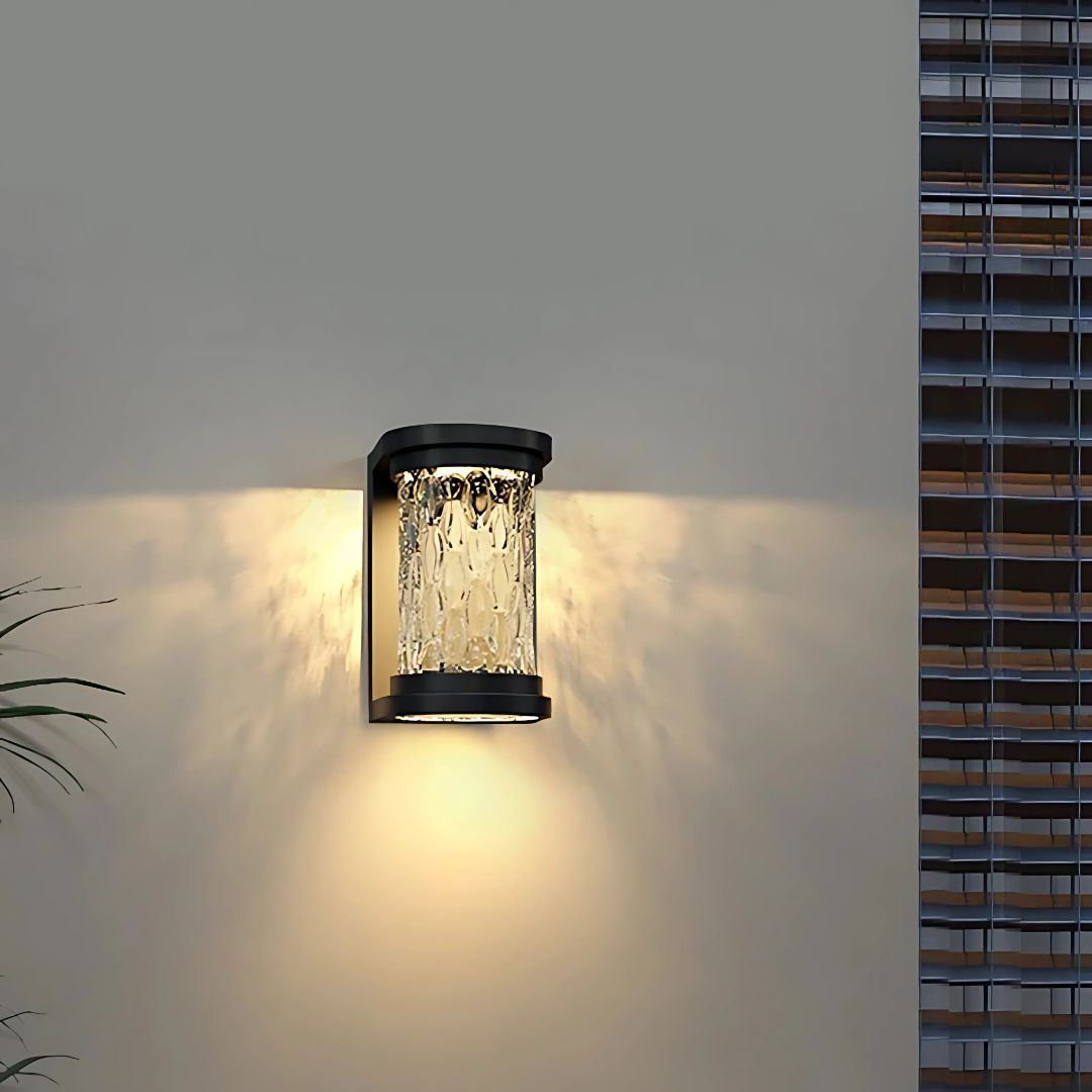 Outdoor Wall Lamp IP65 LED Crystal Effect Stainless Steel Light