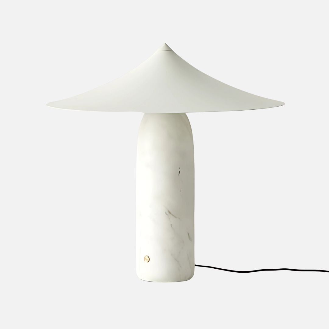 Elegant Table Lamp with Marble Base and Integrated LED – Modern Bedside or Desk Lamp