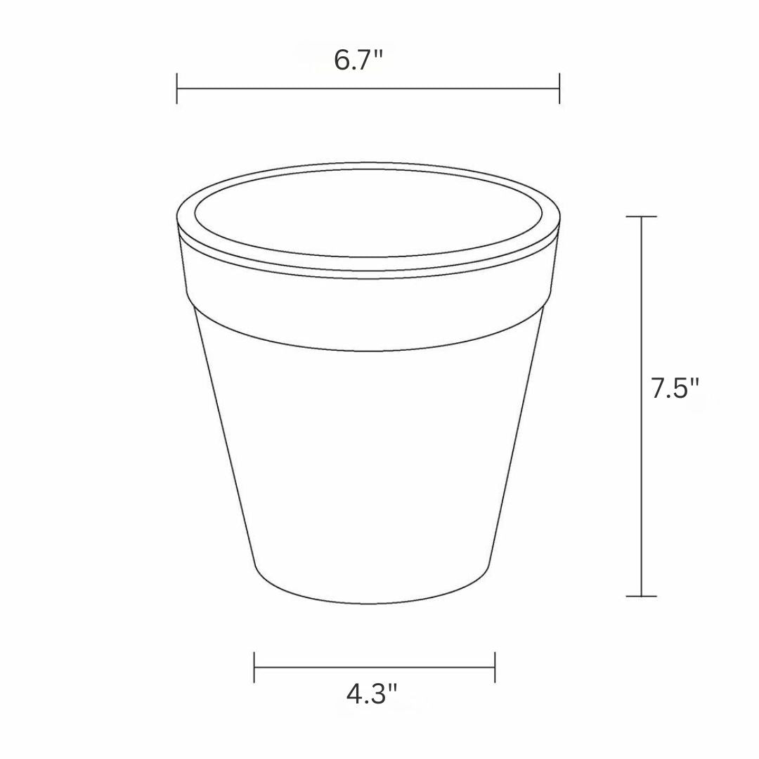 3x LED Solar Flower Pots Outdoor Lights White Plastic Battery-Powered