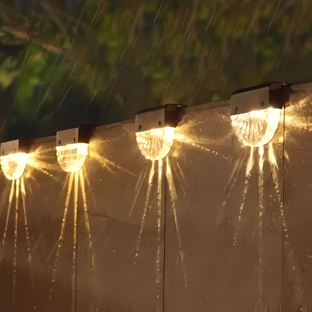 Solar Garden Wall Lights – 4-Pack Waterproof Outdoor Solar Lights