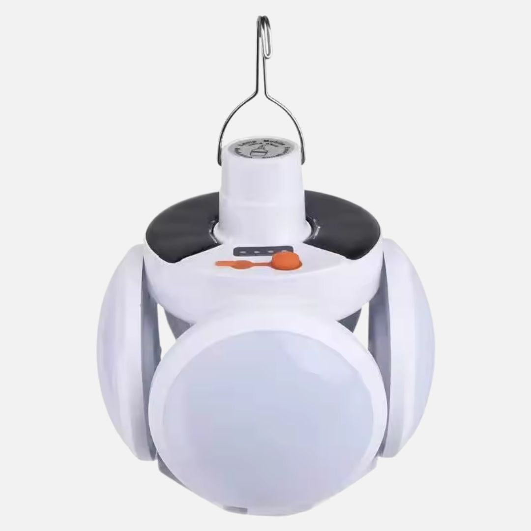 Foldable 2-in-1 Solar Camping Lantern – Waterproof Outdoor Light with Flashlight Mode, USB/Solar Charging & 210 Lumens