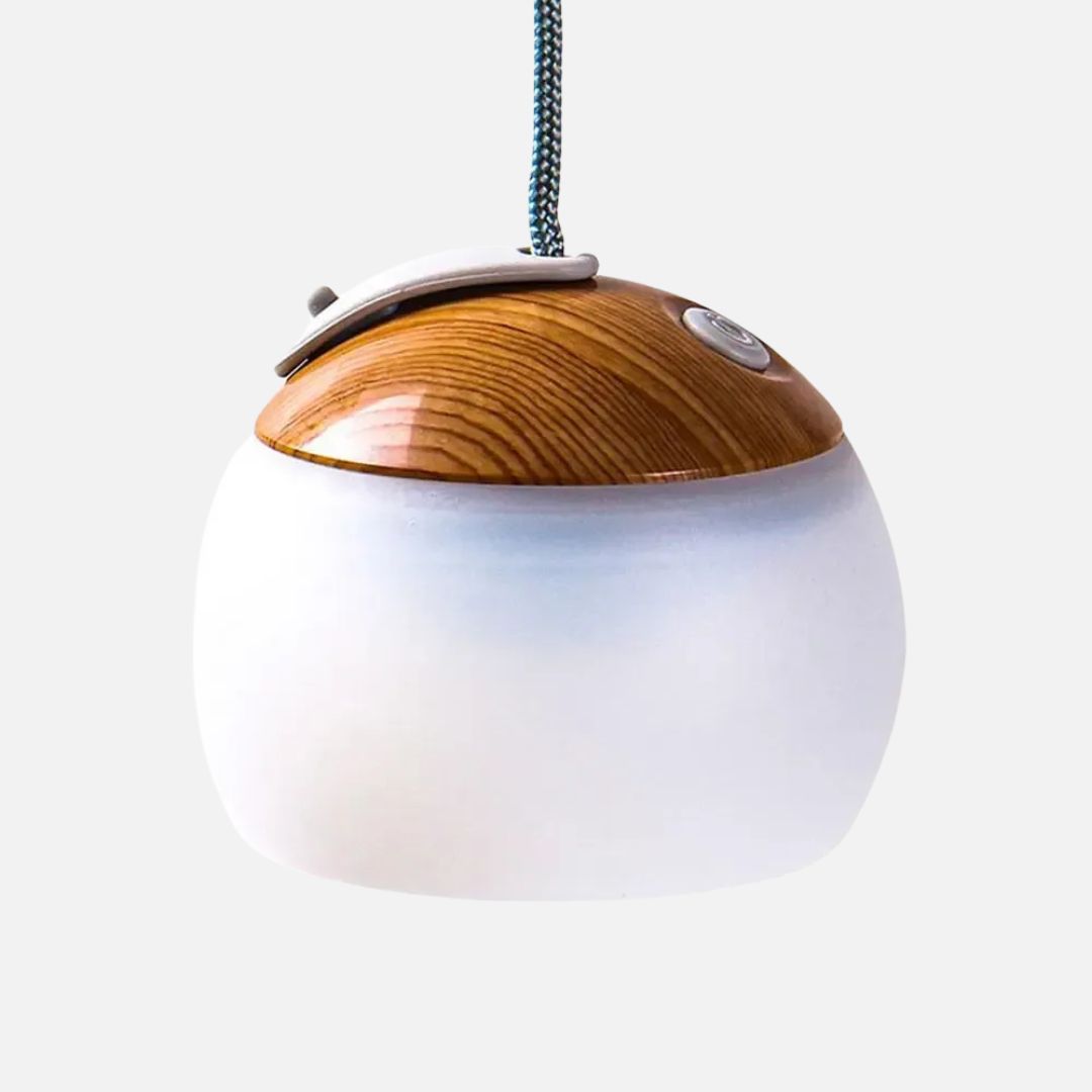 Outdoor Camping Light with Adjustable Rope and Warm-Cool LED Modes
