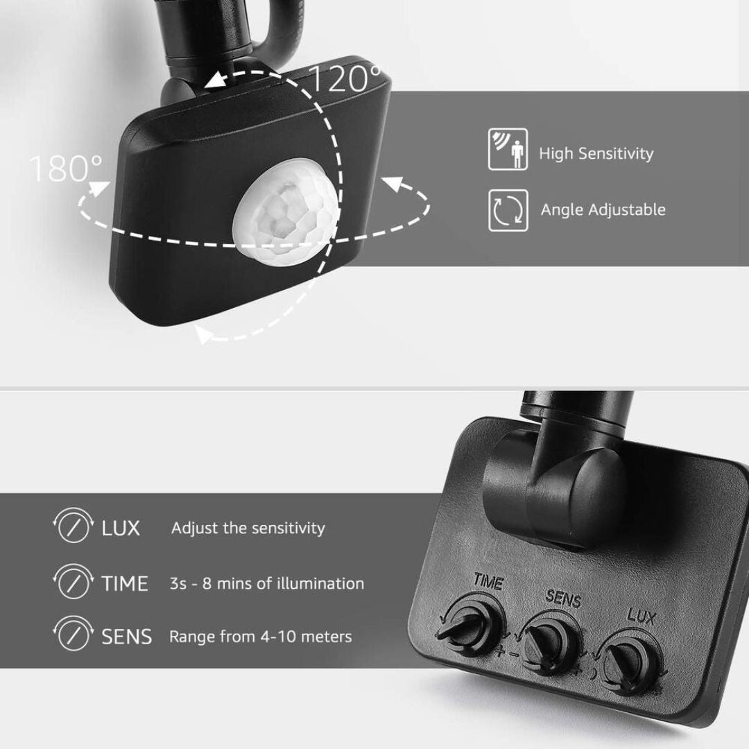 LED Flood Light Motion Sensor 15W/30W/50W 5000K Waterproof Outdoor
