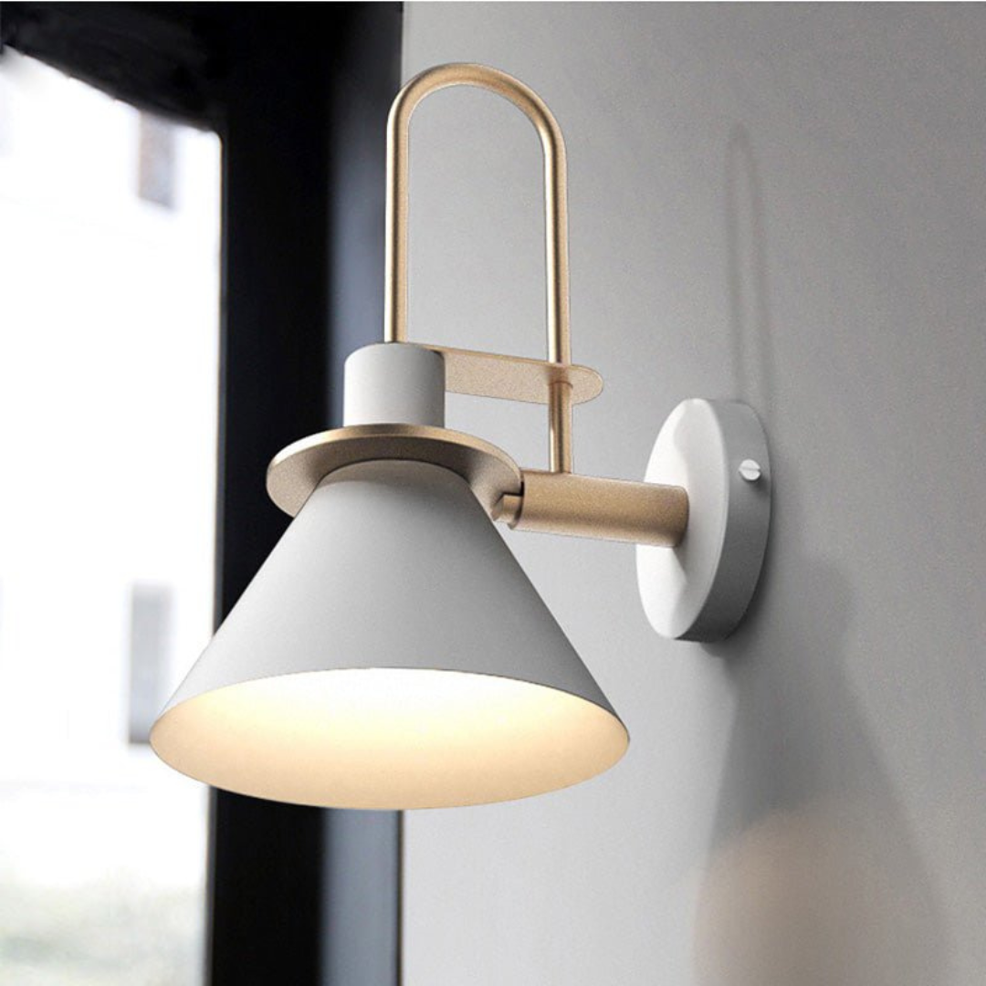 Modern Minimalist Wall Sconce Lighting - Sleek Iron Finish LED Wall Lamp for Contemporary Spaces