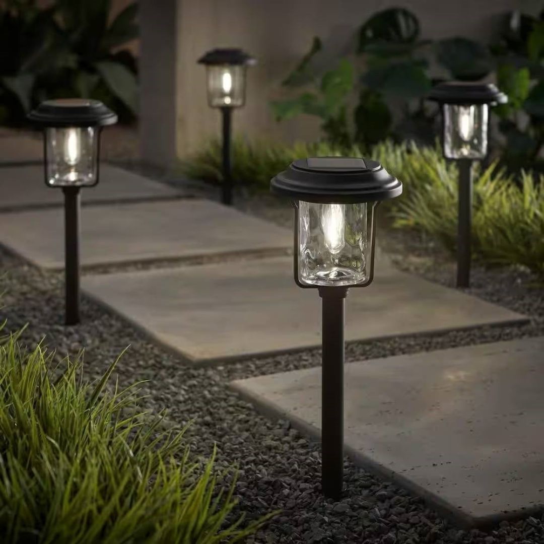 Solar Pathway Lights Set – 4 Pack Outdoor LED Walkway Lights – Elegant Design