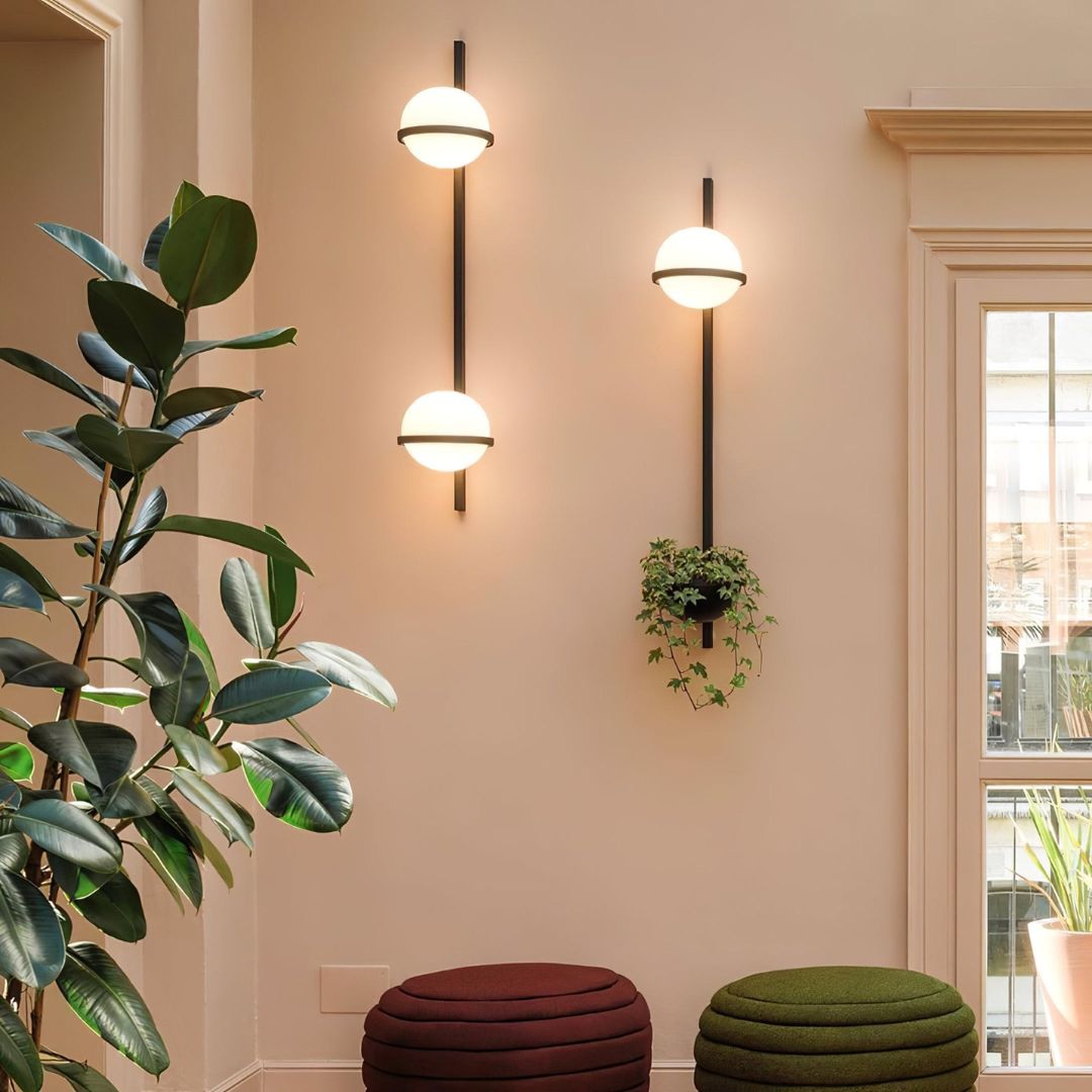 Modern Outdoor Wall Light, IP65 Rated, Black Metal, Integrated LED