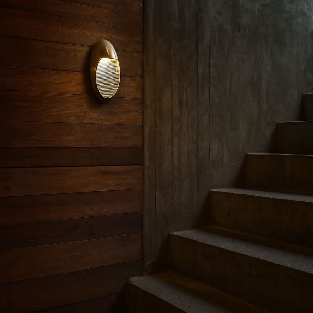 Scandi-Style Outdoor Wall Lamp with Integrated LED - Aluminium Exterior Sconce