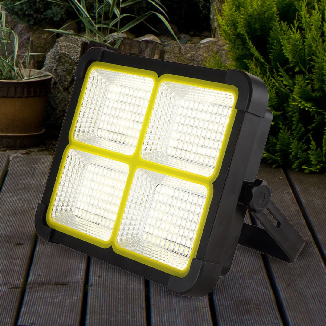 LED Solar Spotlight Outdoor 2000lm Dimmable Black IP44