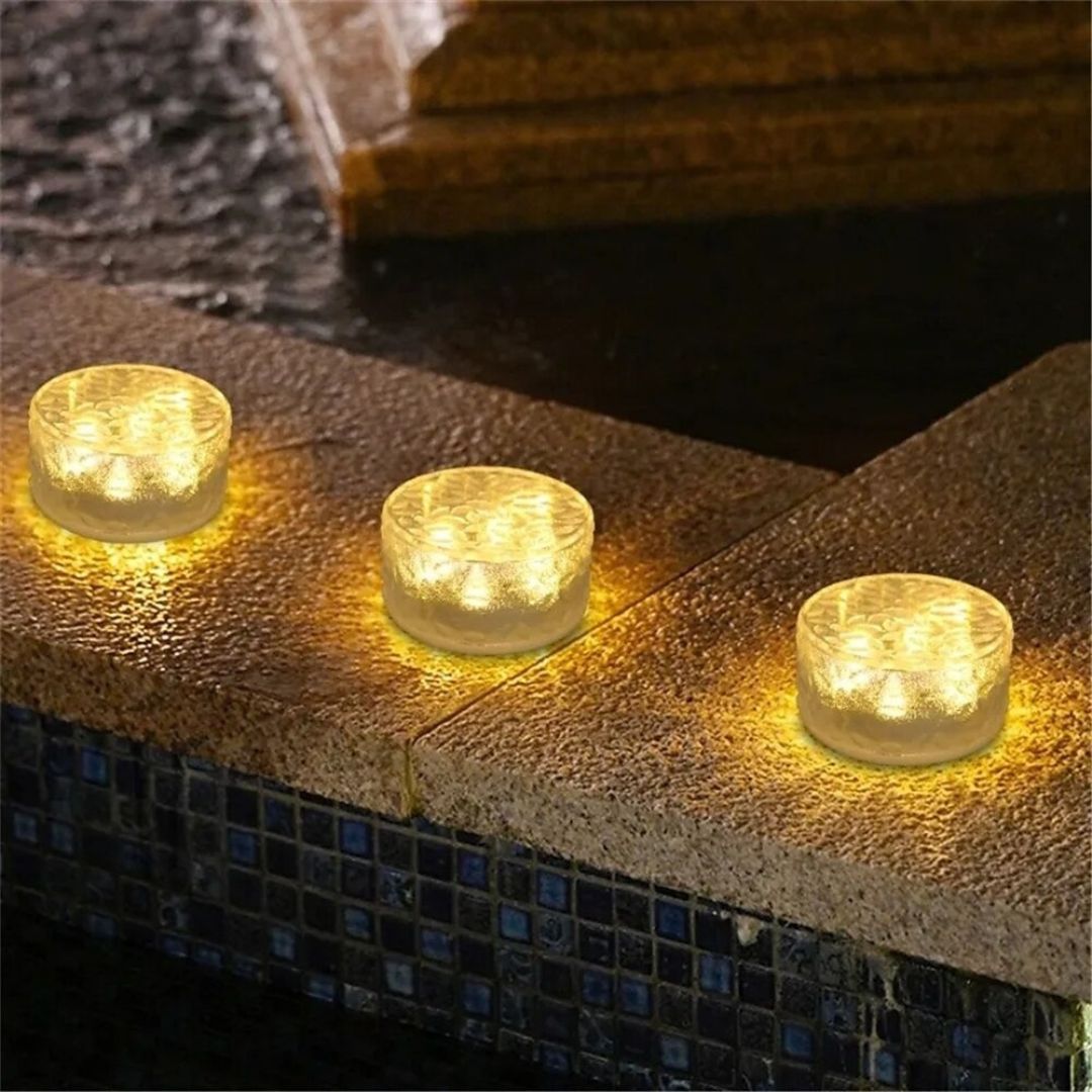 Solar Ice Brick Light Outdoor LED Waterproof Garden Lamp