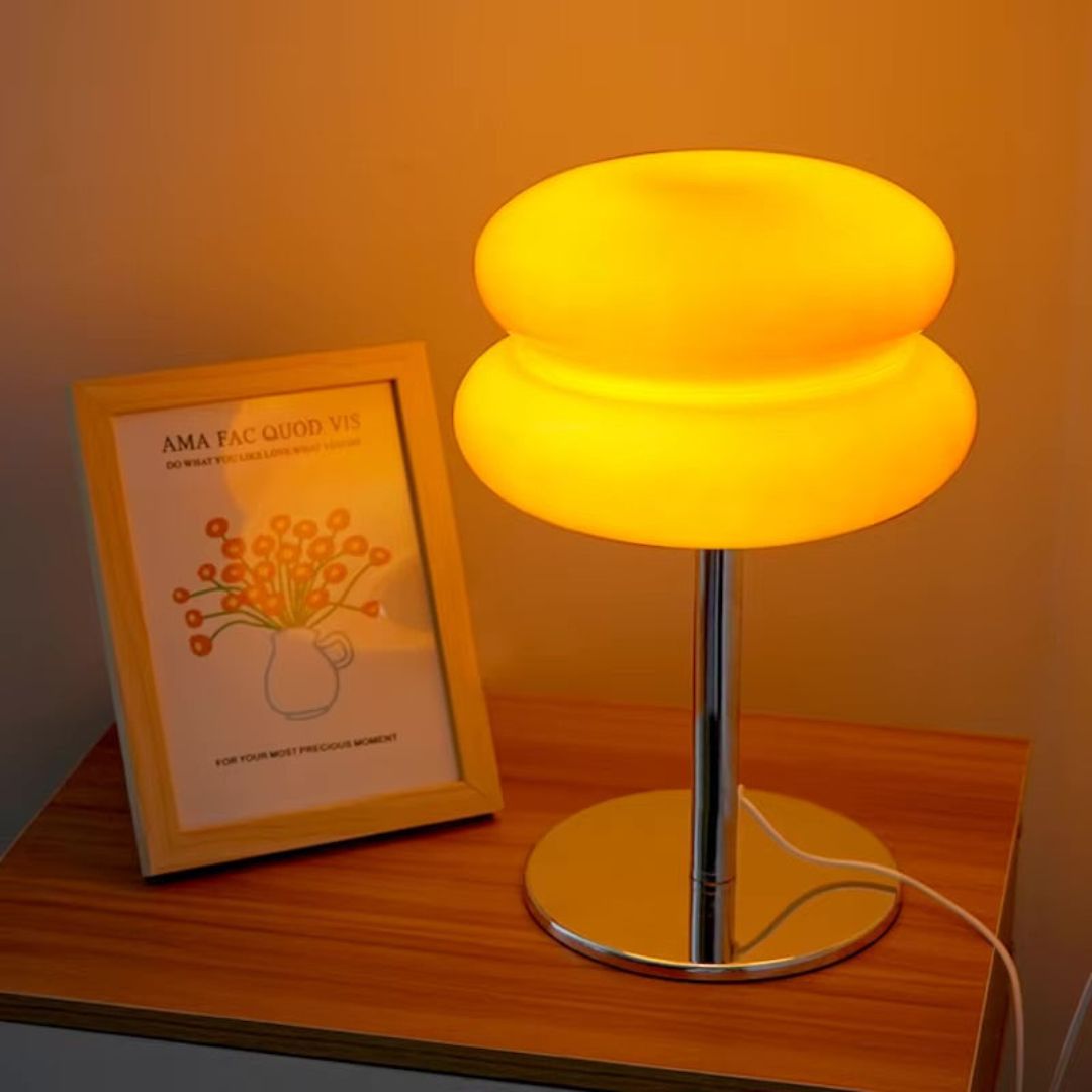 Dimmable Glass Table Lamp with Cloud Design – Stylish Bedside or Desk Lamp for Living Room, Three Color Modes