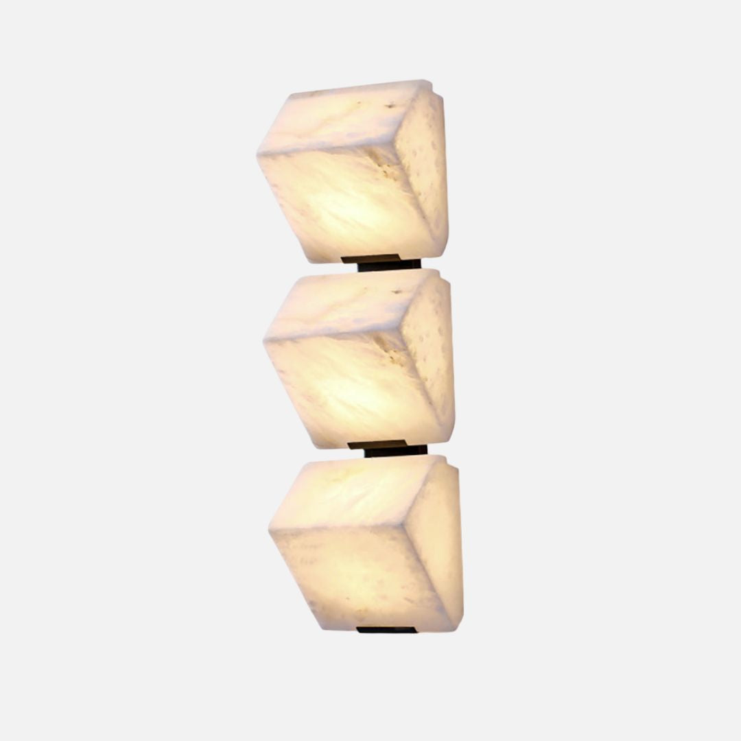 Modern Alabaster Wall Sconce Lighting with Integrated LED – Elegant Indoor Wall Lamp