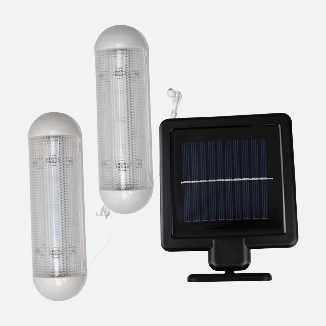 Solar LED Shed Light with Pull Cord Double Lamp – Wall Mount