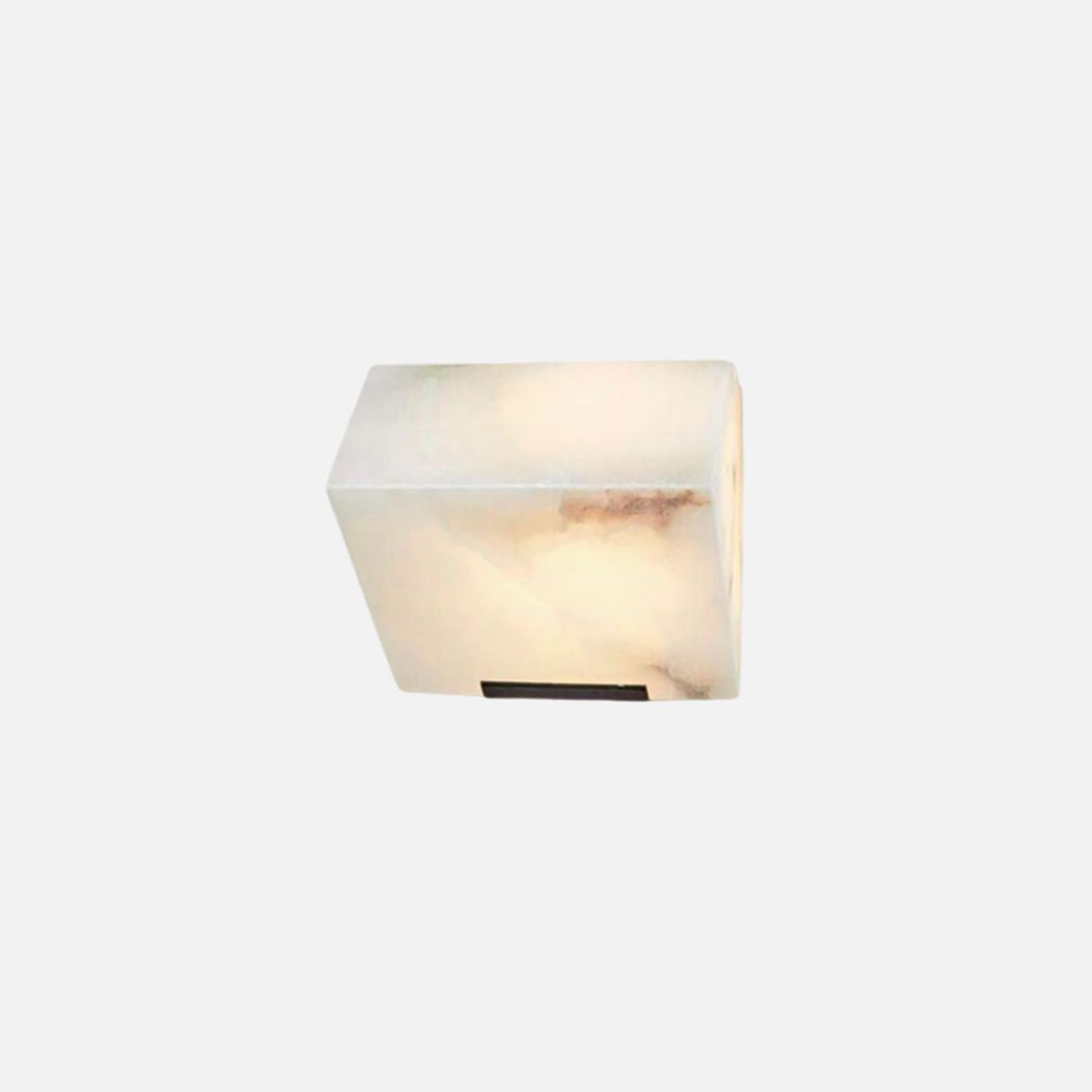 Modern Alabaster Wall Sconce Lighting with Integrated LED – Elegant Indoor Wall Lamp