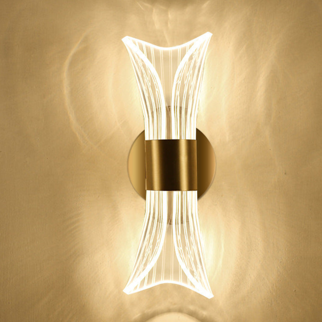 Curvy LED Wall Sconce Light – 8W Warm White Indoor Fixture for Modern Decor
