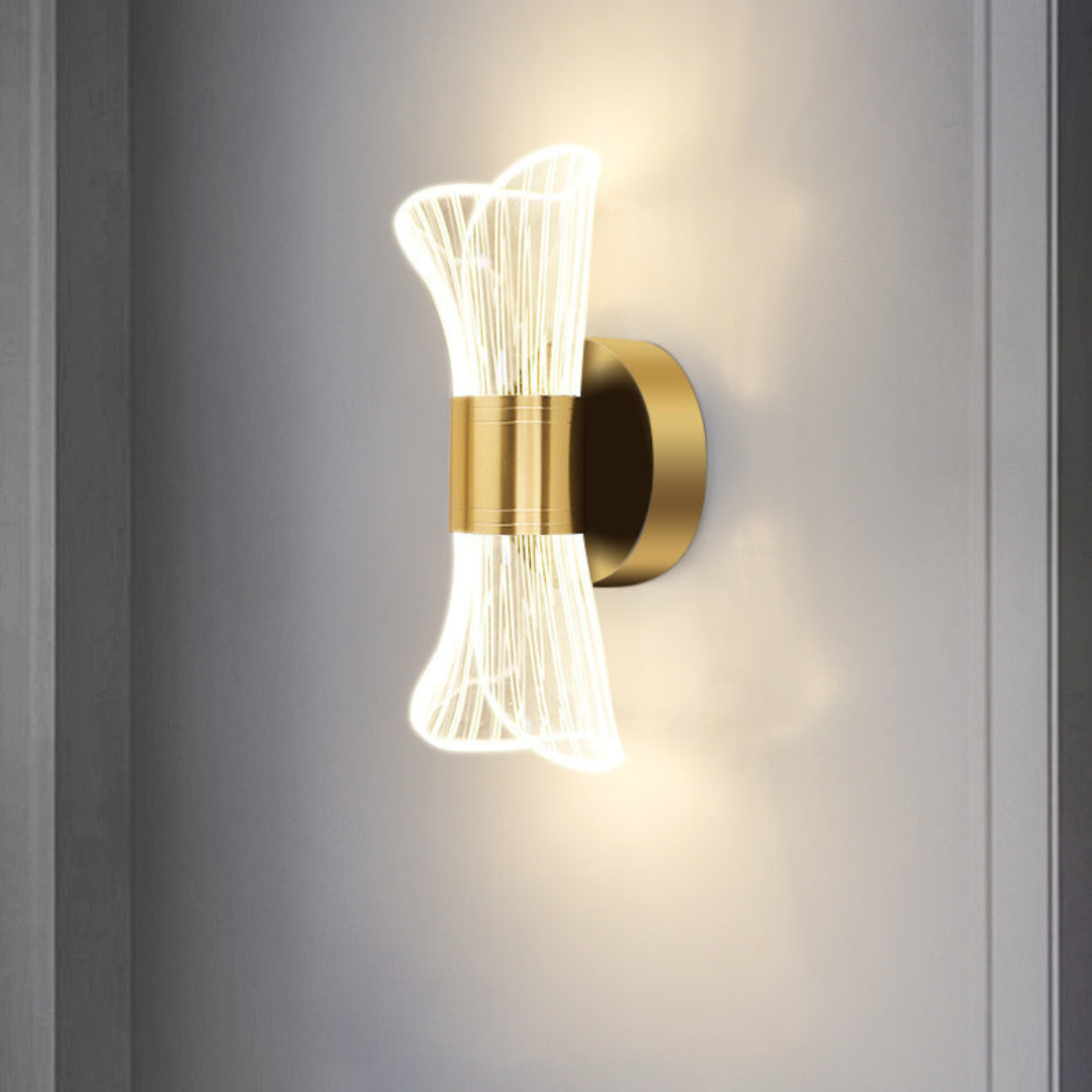 Curvy LED Wall Sconce Light – 8W Warm White Indoor Fixture for Modern Decor