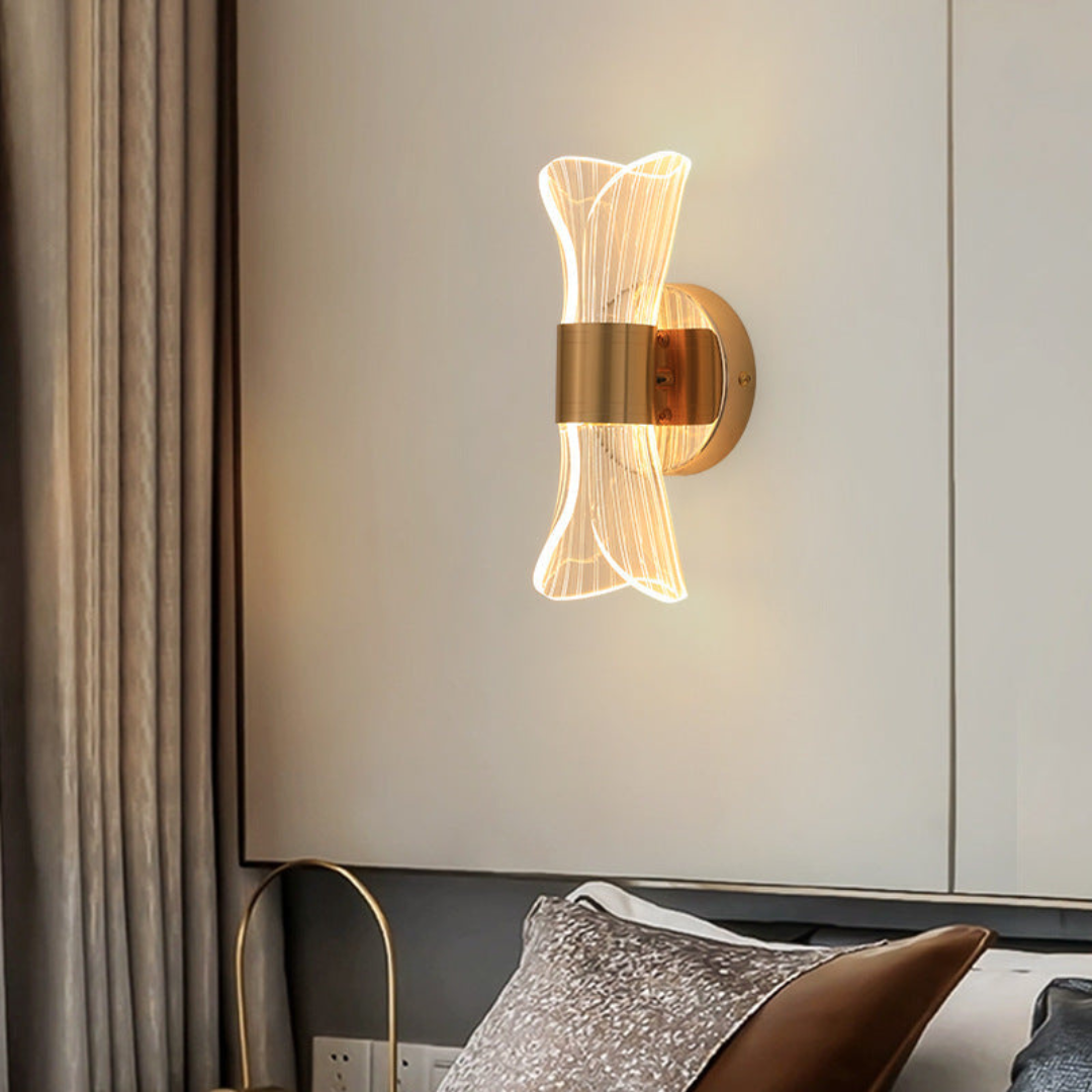 Curvy LED Wall Sconce Light – 8W Warm White Indoor Fixture for Modern Decor