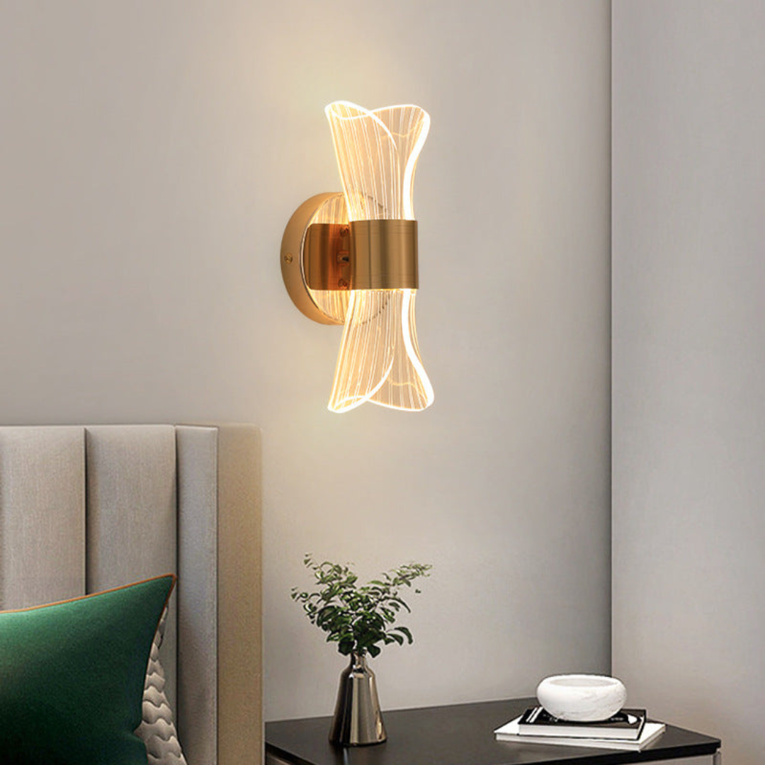 Curvy LED Wall Sconce Light – 8W Warm White Indoor Fixture for Modern Decor