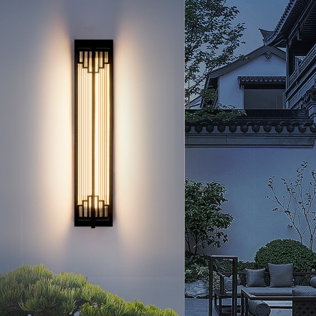 Waterproof Outdoor Wall Light, Stainless Steel & Glass Outdoor Lantern