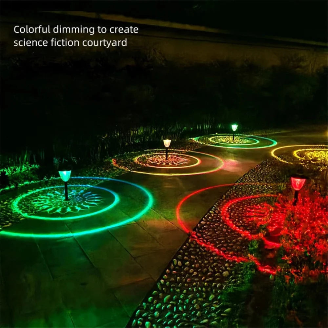 Solar Garden Light with Mandala Projection – Waterproof Outdoor LED Light
