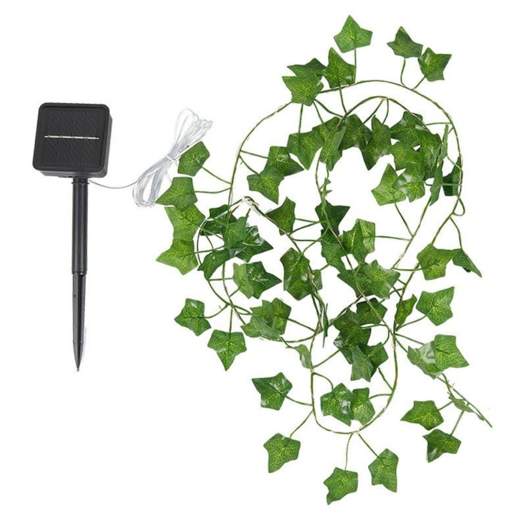 Solar Ivy String Lights with Dusk-to-Dawn Sensor – Waterproof Outdoor Fairy Lights