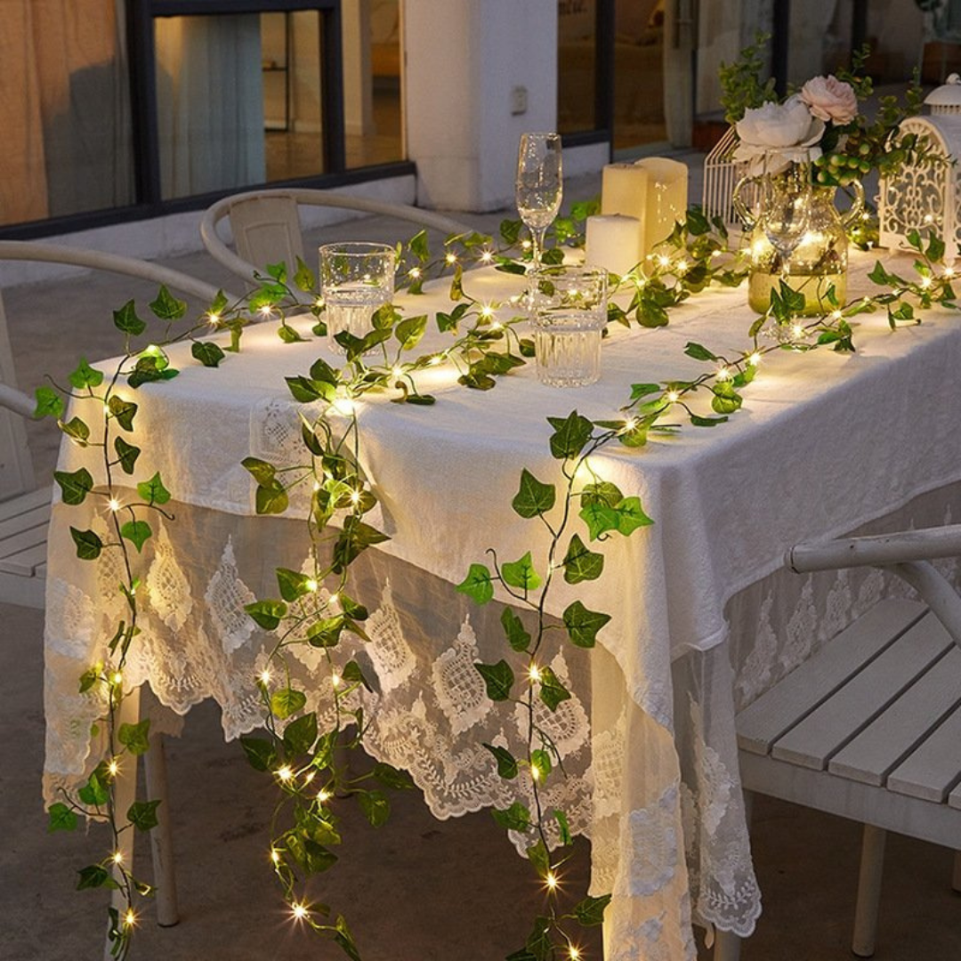 Solar Ivy String Lights with Dusk-to-Dawn Sensor – Waterproof Outdoor Fairy Lights