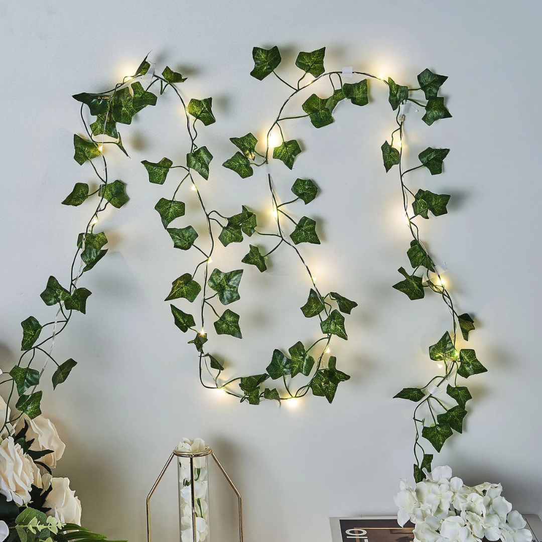 Solar Ivy String Lights with Dusk-to-Dawn Sensor – Waterproof Outdoor Fairy Lights