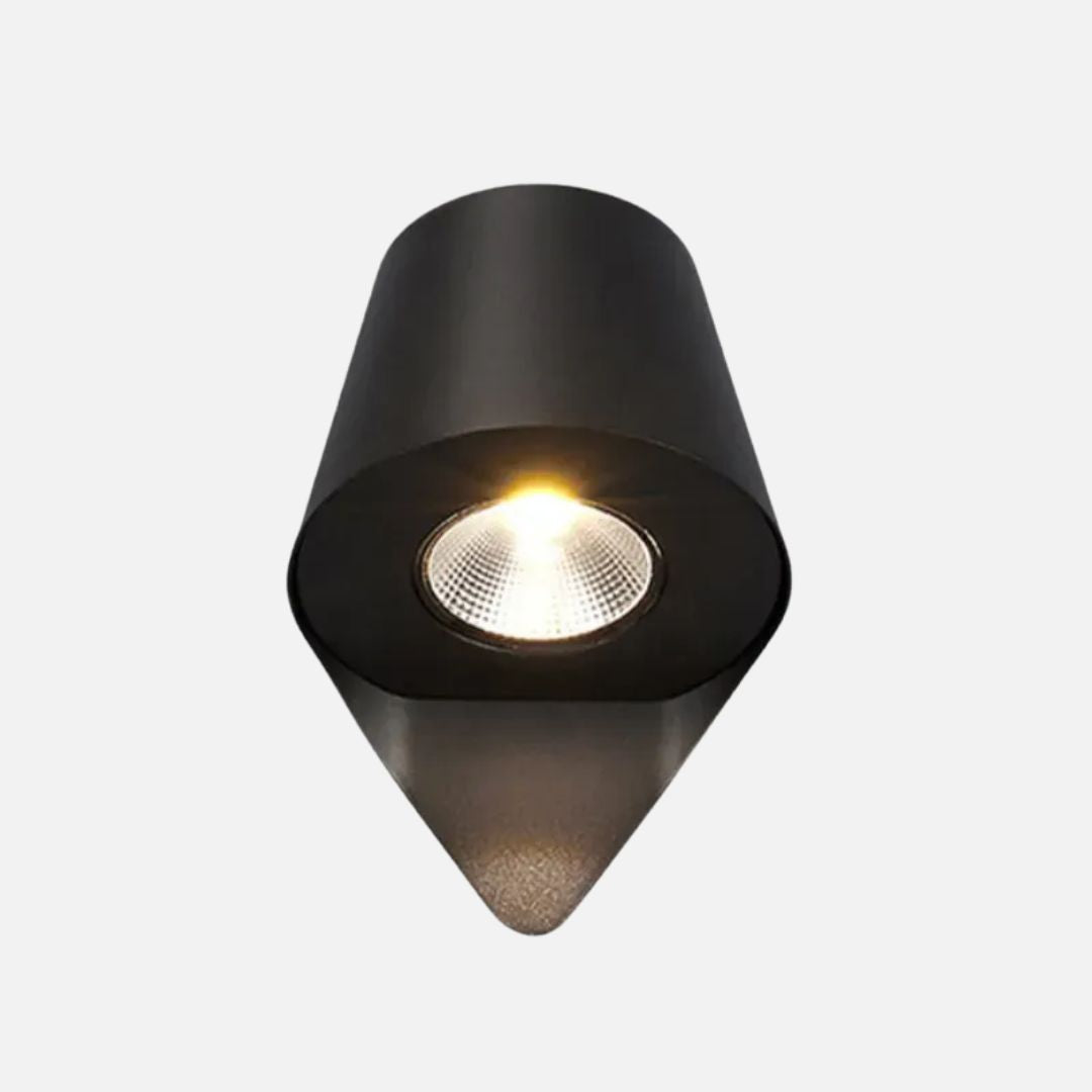 Outdoor Wall Light Black Aluminium 3000K Warm White IP54