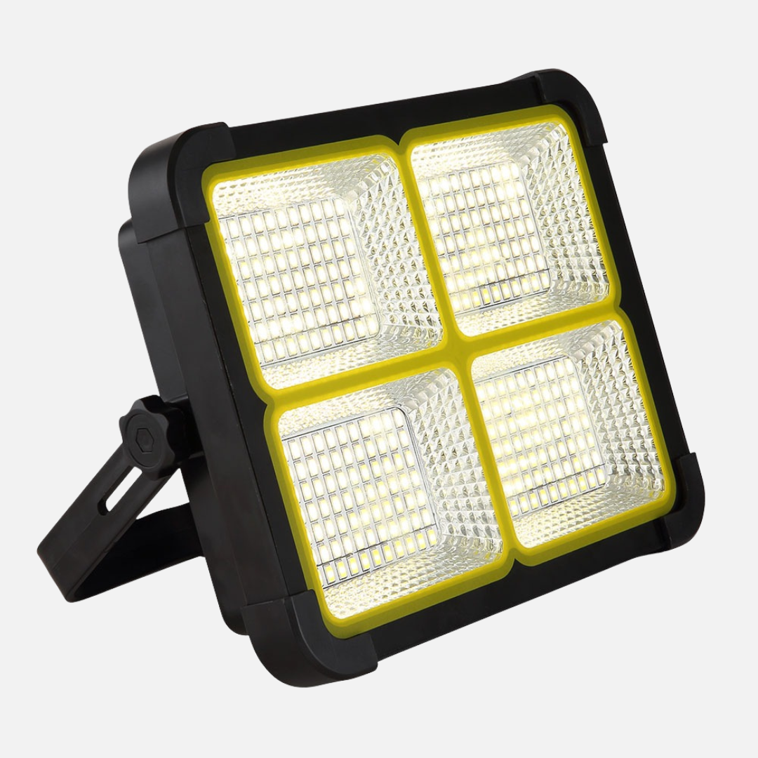 LED Solar Spotlight Outdoor 2000lm Dimmable Black IP44