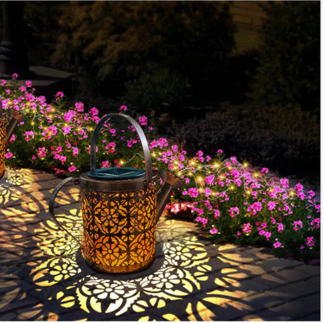 Solar Garden Lamp - Star-Shaped Outdoor Lights with Warm White LED, Solar Powered, Auto On/Off, Perfect for Patios and Gardens