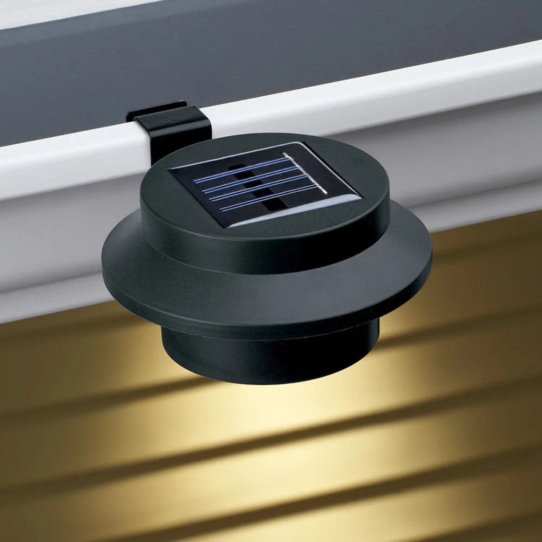 Solar Gutter Lights Set of 2 – Outdoor Solar Lights for Garden Illumination