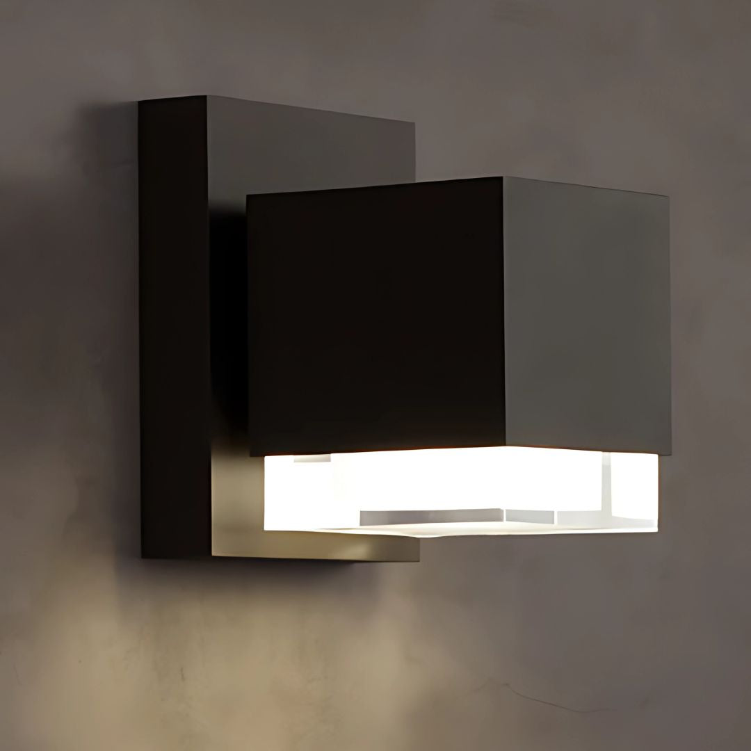 Outdoor Wall Sconce with LED Illumination and Acrylic Design - Modern Exterior Wall Light