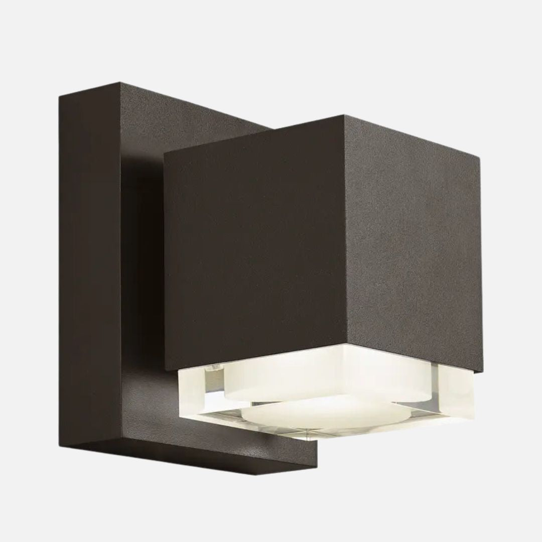 Outdoor Wall Sconce with LED Illumination and Acrylic Design - Modern Exterior Wall Light