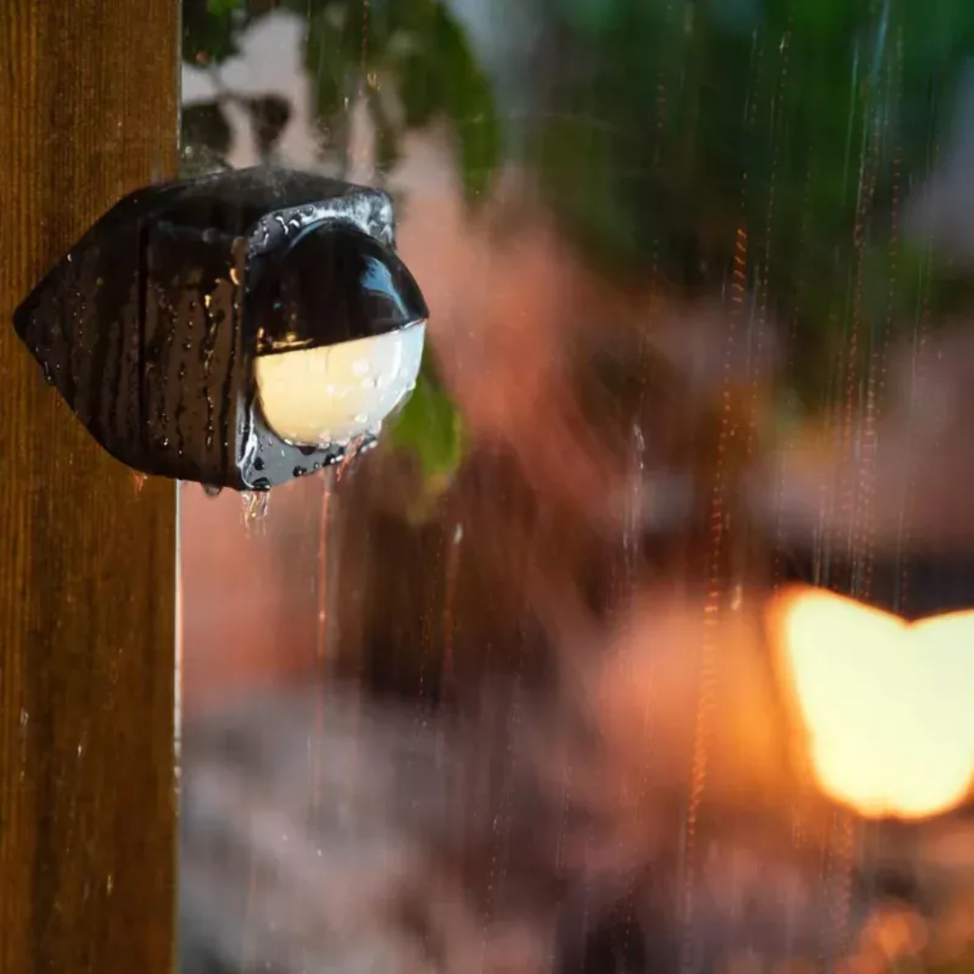 Smart Outdoor Motion Sensor Wireless Waterproof Compact Black