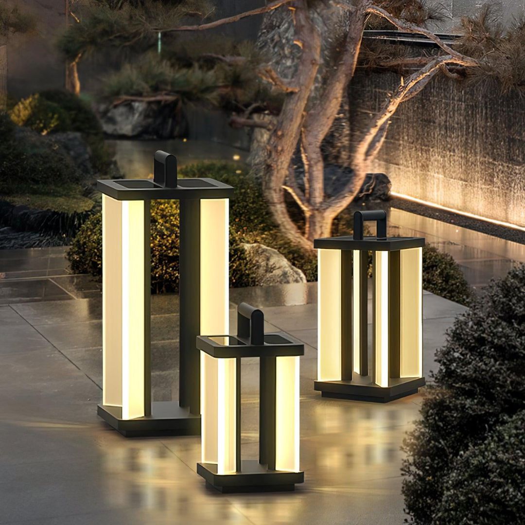 Modern Solar Outdoor Light – Stainless Steel LED Landscape Lighting