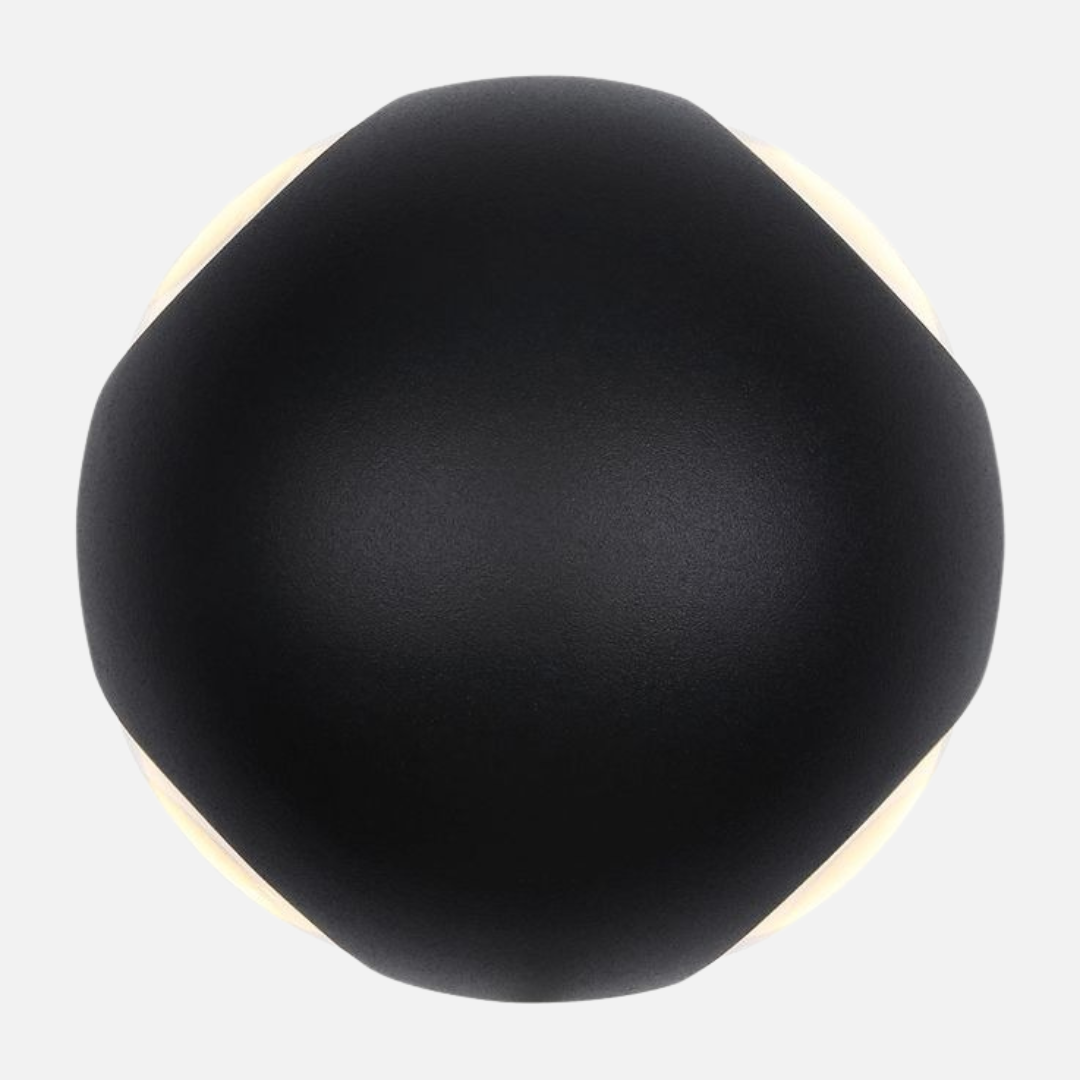 LED Outdoor Wall Light Black Aluminum IP54 3000K