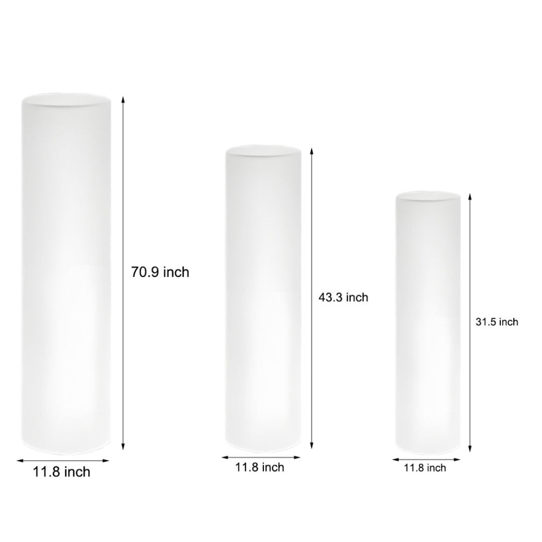 LED Outdoor Floor Lamp Cylinder RGB Color Changing Waterproof PE Light