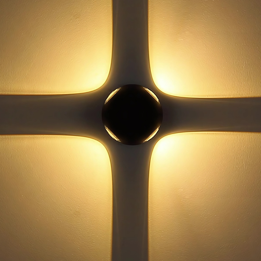 LED Outdoor Wall Light Black Aluminum IP54 3000K