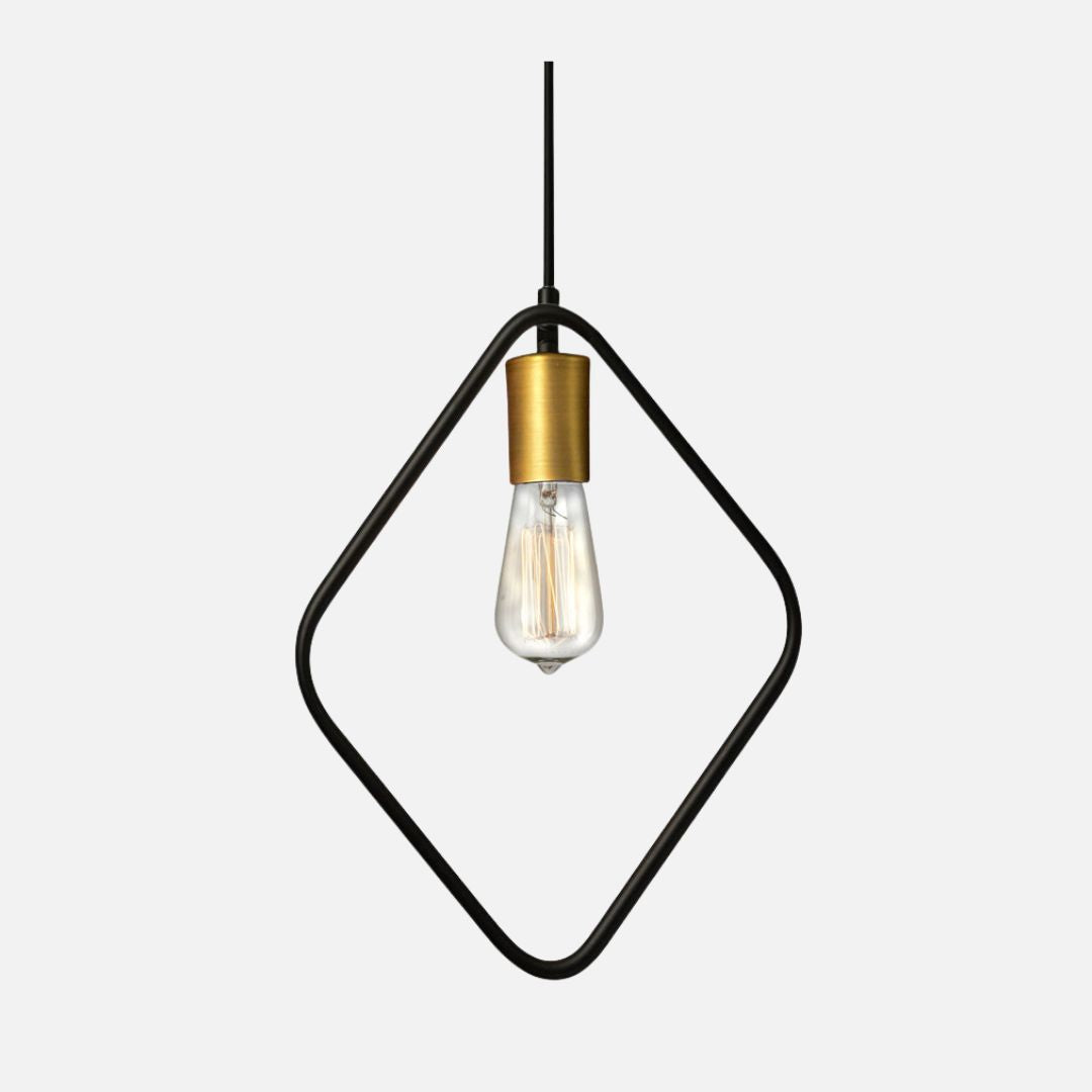 Geometric Black Pendant Lamp – Modern Kitchen Pendant Lighting Fixture